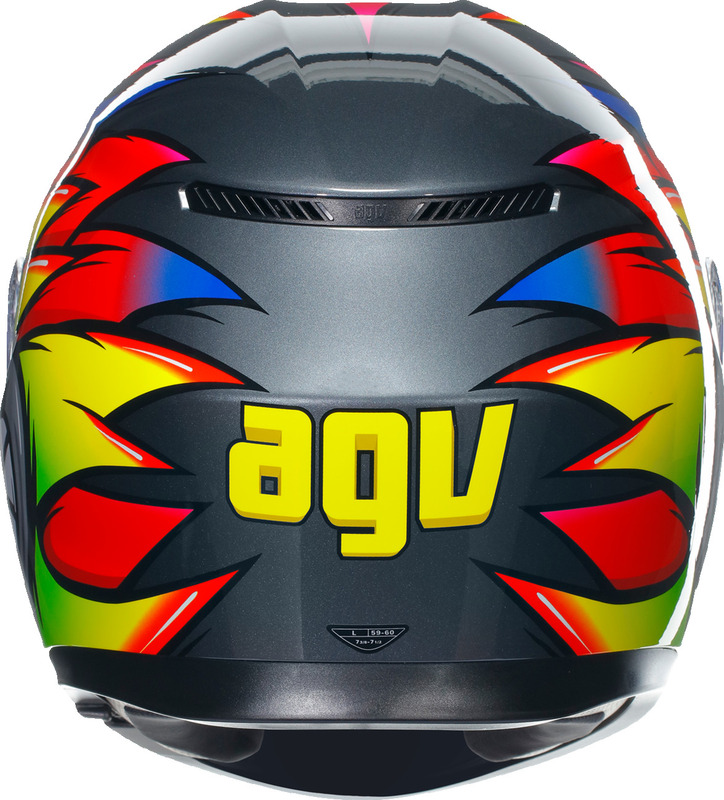 AGV K3 Birdy 2.0 Gray Yellow Red Helmet size Medium | eBay