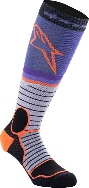Alpinestars MX Pro Black Gray Purple Orange Socks