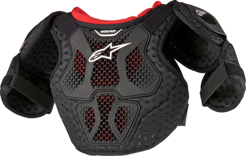 Alpinestars Youth Bionic Action Kickstart Black Red Chest Guard