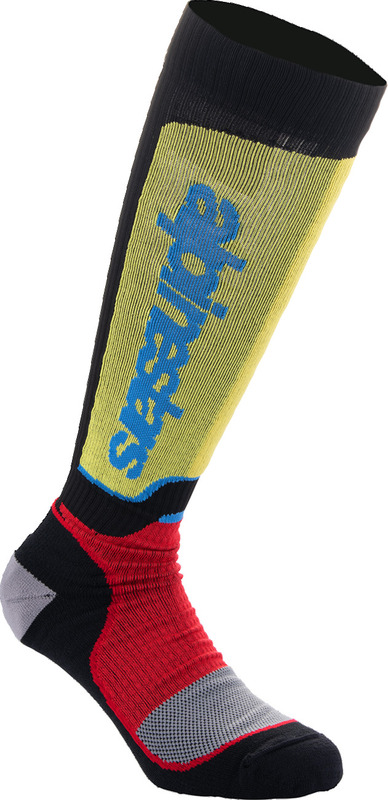 Alpinestars MX Plus Black Red Yellow Blue Socks