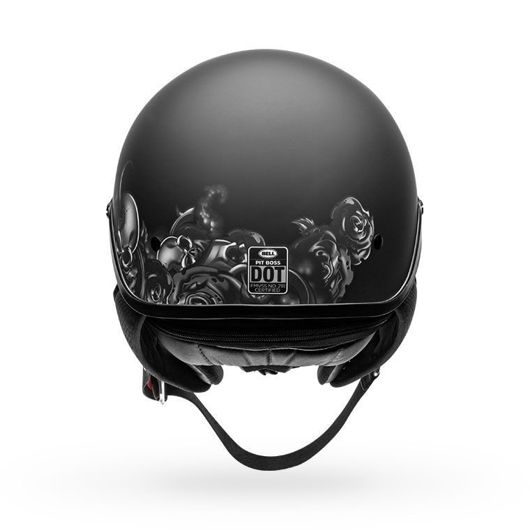 Bell Pit Boss Cruiser Helmet Roses Matte Black/Gunmetal | eBay