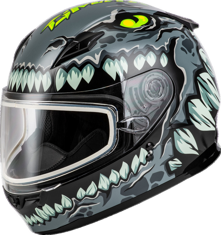 Gmax Youth GM-49Y Drax Snow Grey Helmet - Picture 10 of 13