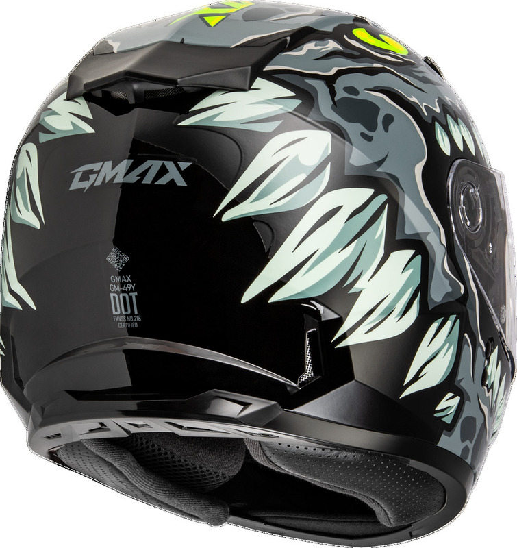 Gmax Youth GM-49Y Drax Snow Grey Helmet - Picture 13 of 13