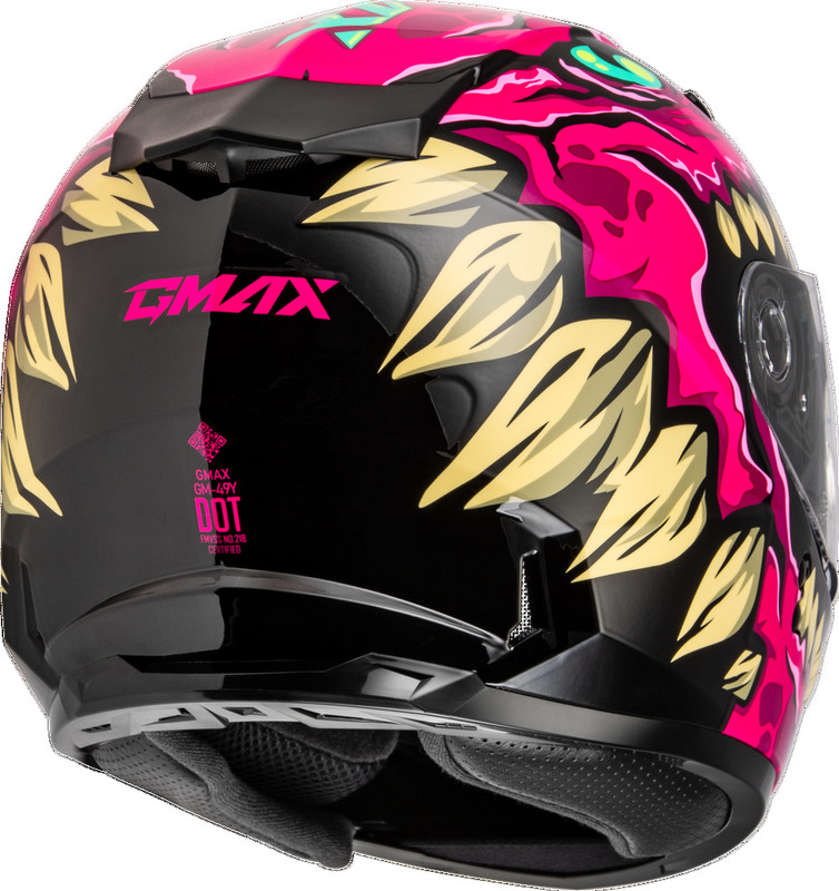 Gmax Youth GM-49Y Drax Snow Pink Helmet - Picture 9 of 13