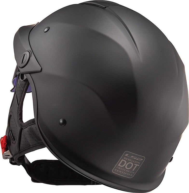 LS2 Rebellion Solid Matte Black Helmet - Picture 7 of 7