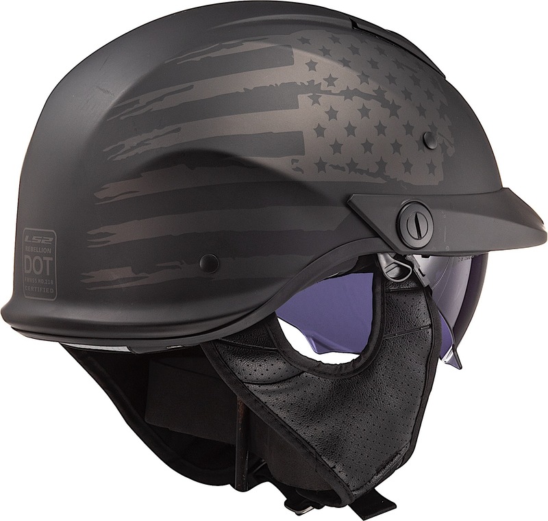 LS2 Rebellion 1812 Matte Black Helmet - Picture 7 of 7