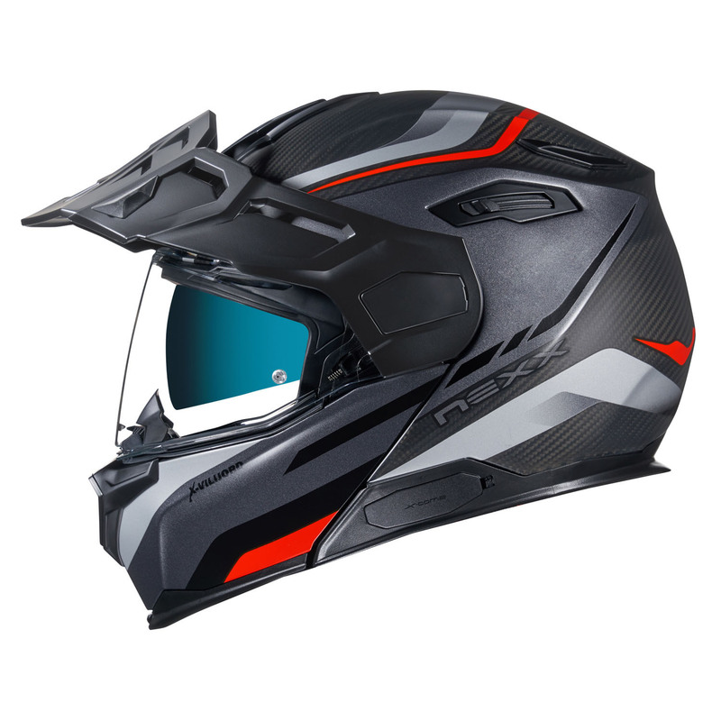 Nexx X-Vilijord Carbon Hiker Gray Red Helmet - Picture 5 of 7